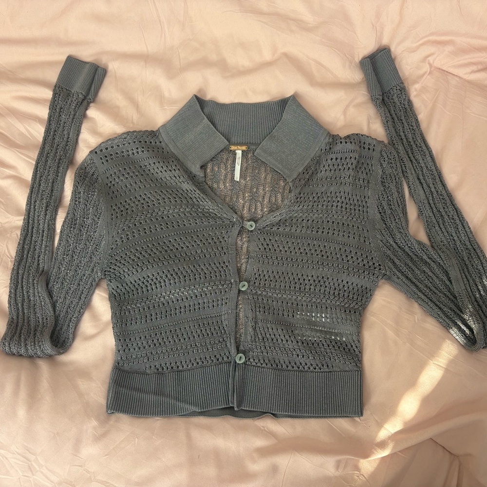 Free People Gray Women's Knit Sweater